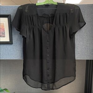Sheer black blouse